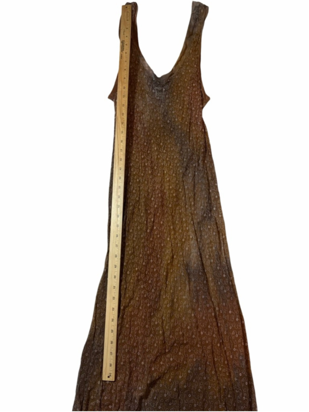 One Wing Sheer Embroidered Ombré Maxi Dress Fairy Grunge Whimsigoth USA - Picture 5 of 8